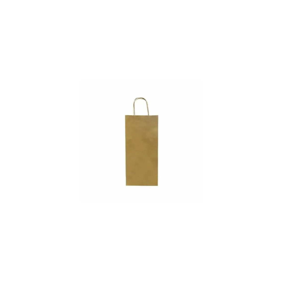 Sac 2 bouteilles kraft brun non vergé 18 + 8 x 39 cm - par 50
