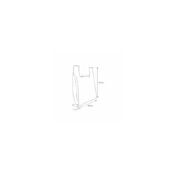 Sac bretelles blanc "Boucher" PEBD 50 µ 50 x 30 + 7 cm - par 500