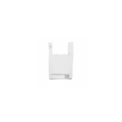 Sac bretelles blanc PEBD 50 µ - 45 x 26 + 6 cm - par 500