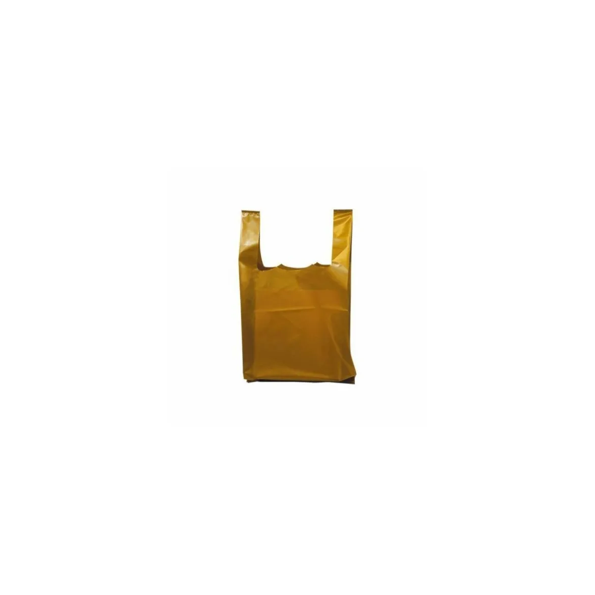 Sac bretelles or PEBD 50 µ 45 x 26 + 6 cm - par 500