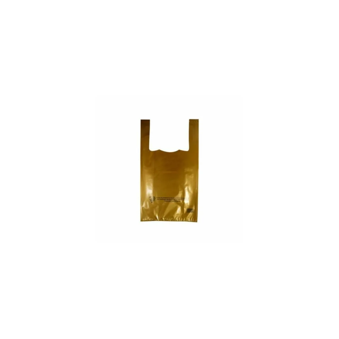Sac bretelles or PEBD 50 µ 45 x 26 + 6 cm - par 500