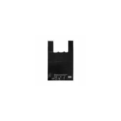 Sac bretelles plastique BD 50 microns noir 30 x 7 + 7 x 54 cm - par 400