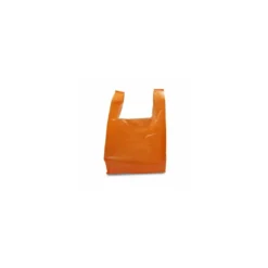 Sac bretelles plastique BD 50 microns orange 26 x 6 + 6 x 45 cm - par 500