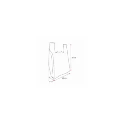 Sac bretelles rose PEBD 50 µ 45 x 26 + 6 cm - par 500