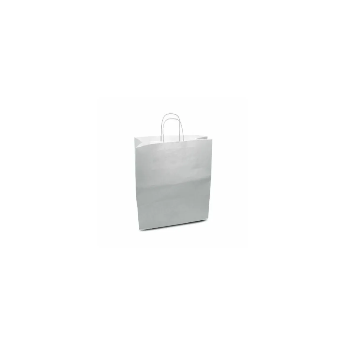 Sac cabas argent à poignées torsadées 35 x 14 x 40 cm - par 50