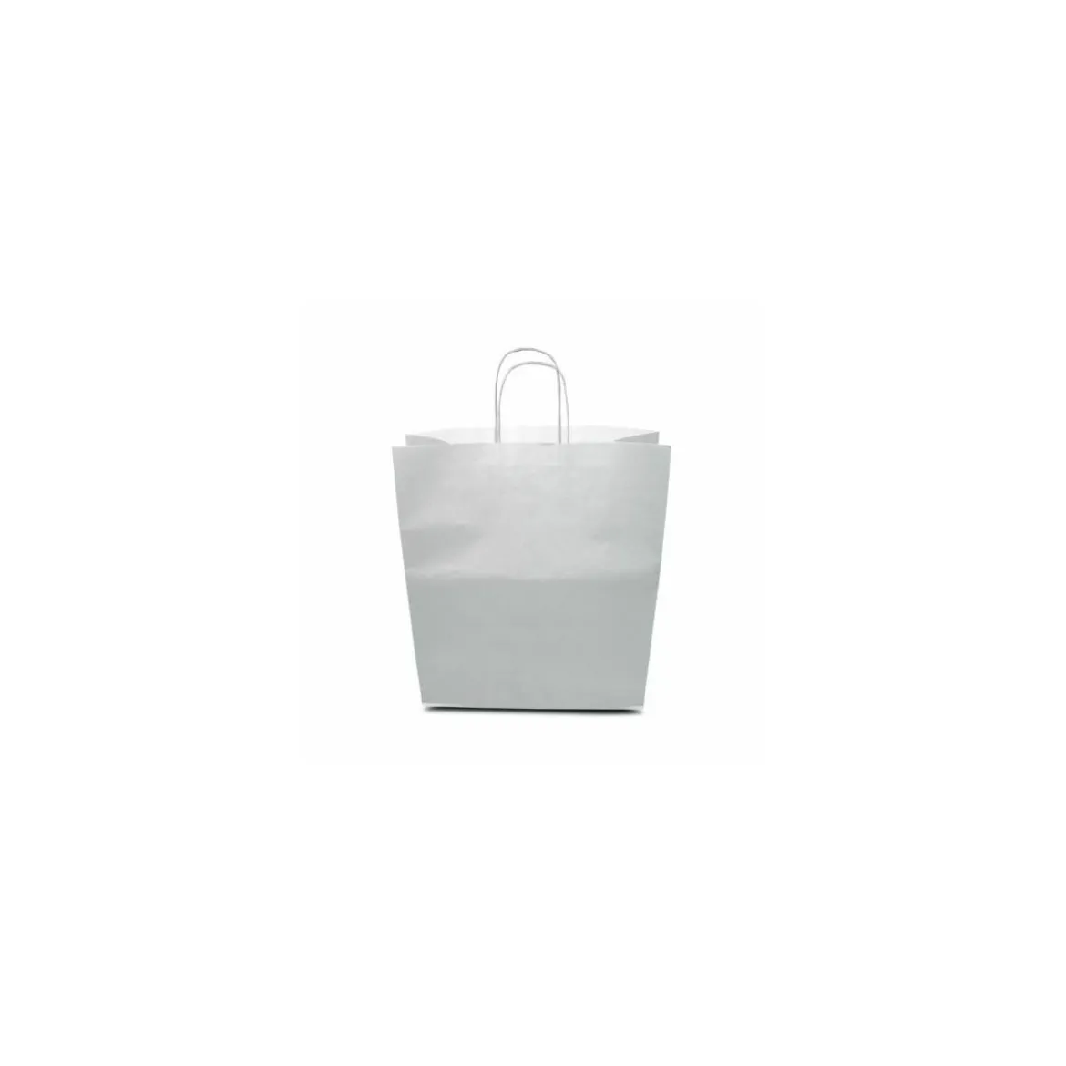 Sac cabas argent à poignées torsadées 35 x 14 x 40 cm - par 50