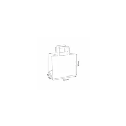 Sac cabas traiteur plastique avec renfort de fond 32 x 22 x 30 cm - par 25