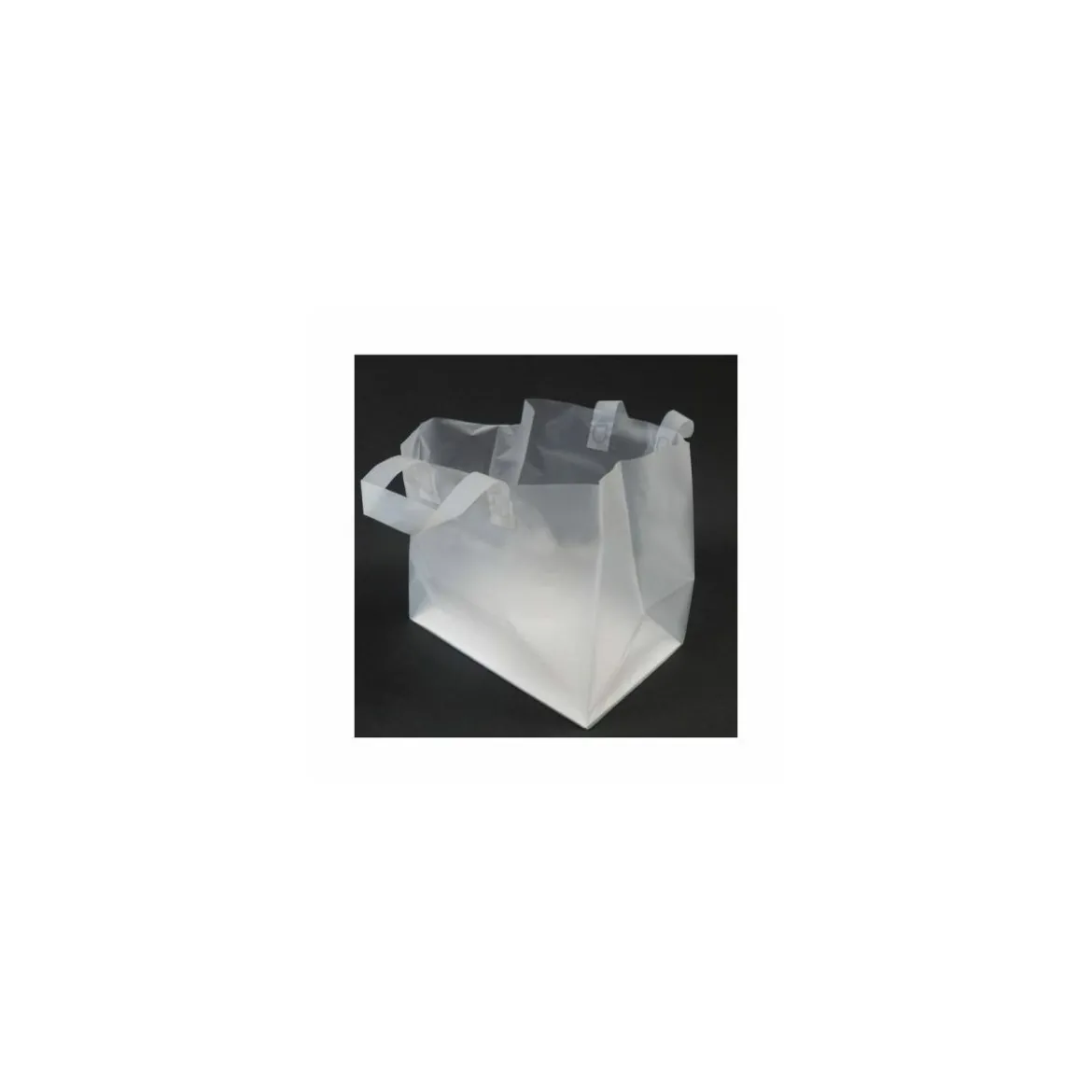 Sac cabas traiteur plastique avec renfort de fond 32 x 22 x 30 cm - par 25