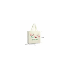 Sac coton "Joyeuses fêtes" 37 x 36 + 22 cm - par 100