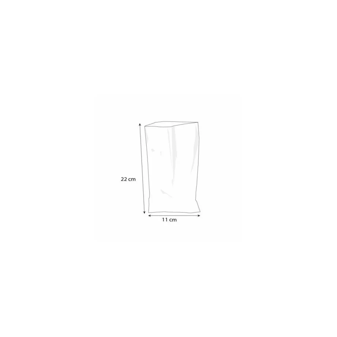 Sachet cellophane plat 11 x 22 cm - par 100