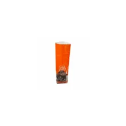 Sachet confiseur fond carton JOYEUSES PAQUES ORANGE 12 x 27,5 cm - par 100