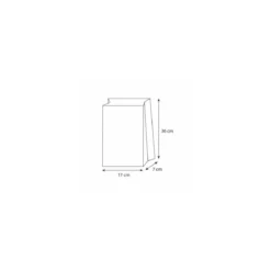 Sachet croissants papier kraft brun 17 + 7 x 36 cm (n°106) - par 1000
