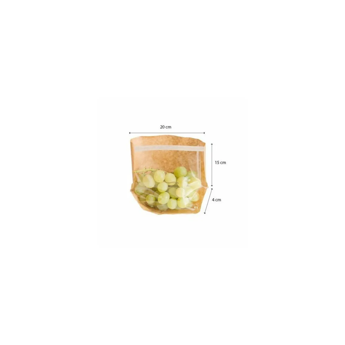 Sachet kraft fermeture auto-adhésive TURTLE PACK 20 x 15 x 4 cm - par 100