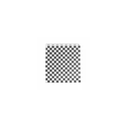 Sachet kraft ouvert 2 côtés damier noir 17 x 18 cm - par 500