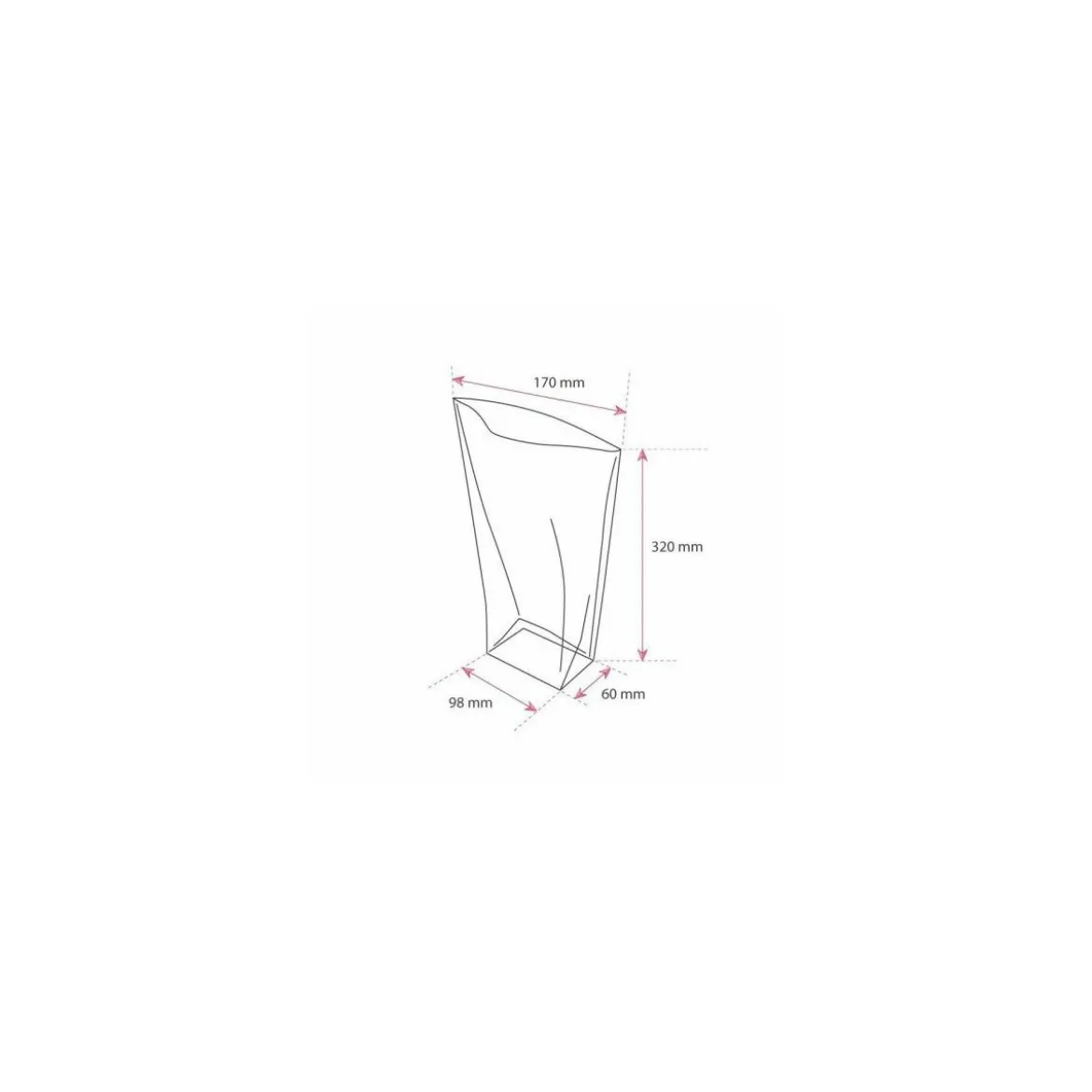 Sachet Natureflex écorné fond carton biodégradable 17 x 32 cm - par 100