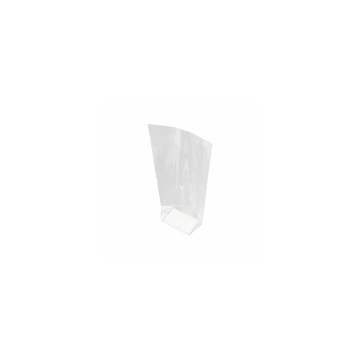 Sachet plastique écorné fond carton 21 x 38,5 cm - par 100
