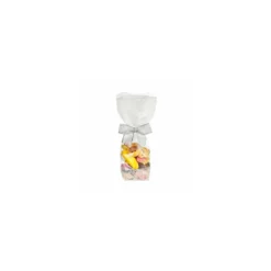 Sachet plastique fond carton "Dentelle blanche" 10 x 22 cm - par 100