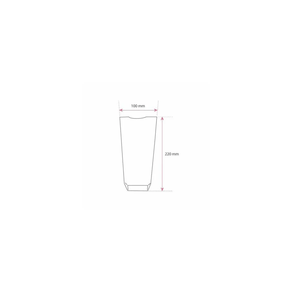 Sachet plastique fond carton "Dentelle or" 10 x 22 cm - par 100