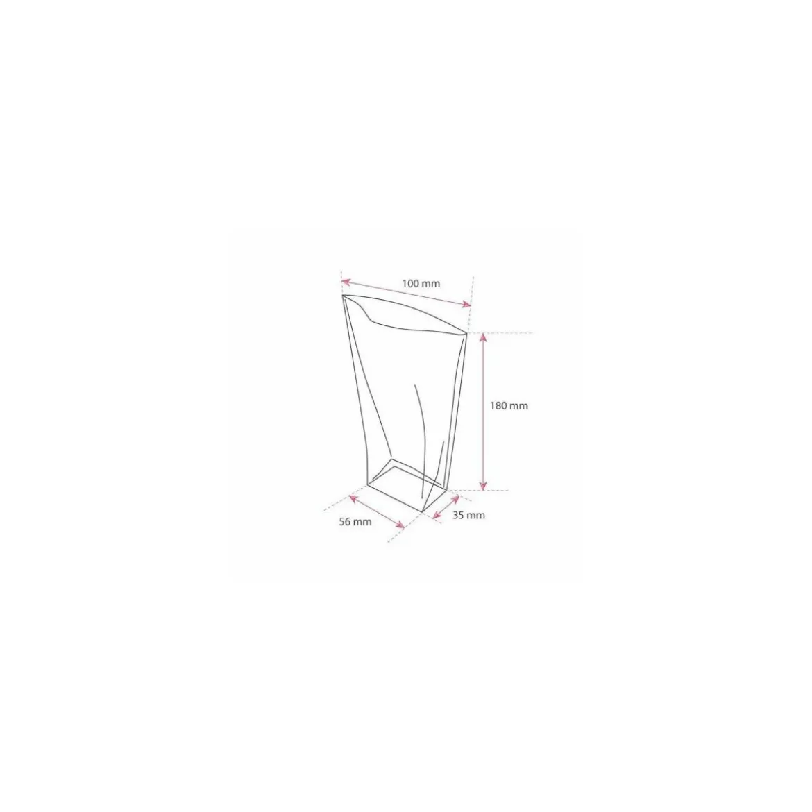 Sachet plastique fond carton "Dentelle blanche" 10 x 18 cm - par 100