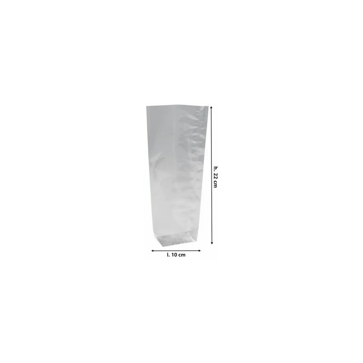 Sachet plastique transparent 10 x 22 cm - par 100