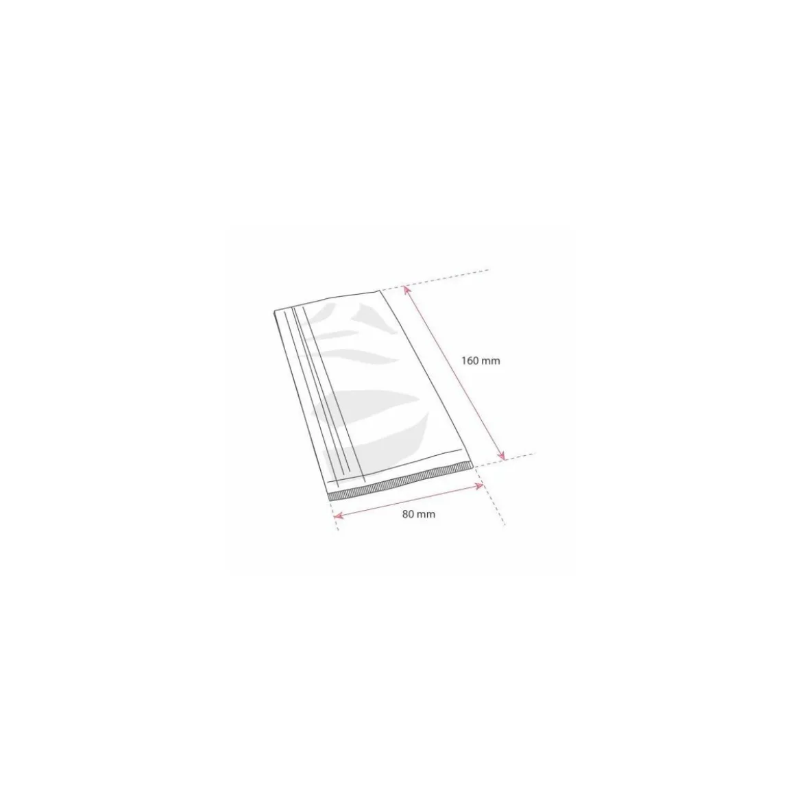 Sachet polypropylène plat 8 x 16 cm - par 100