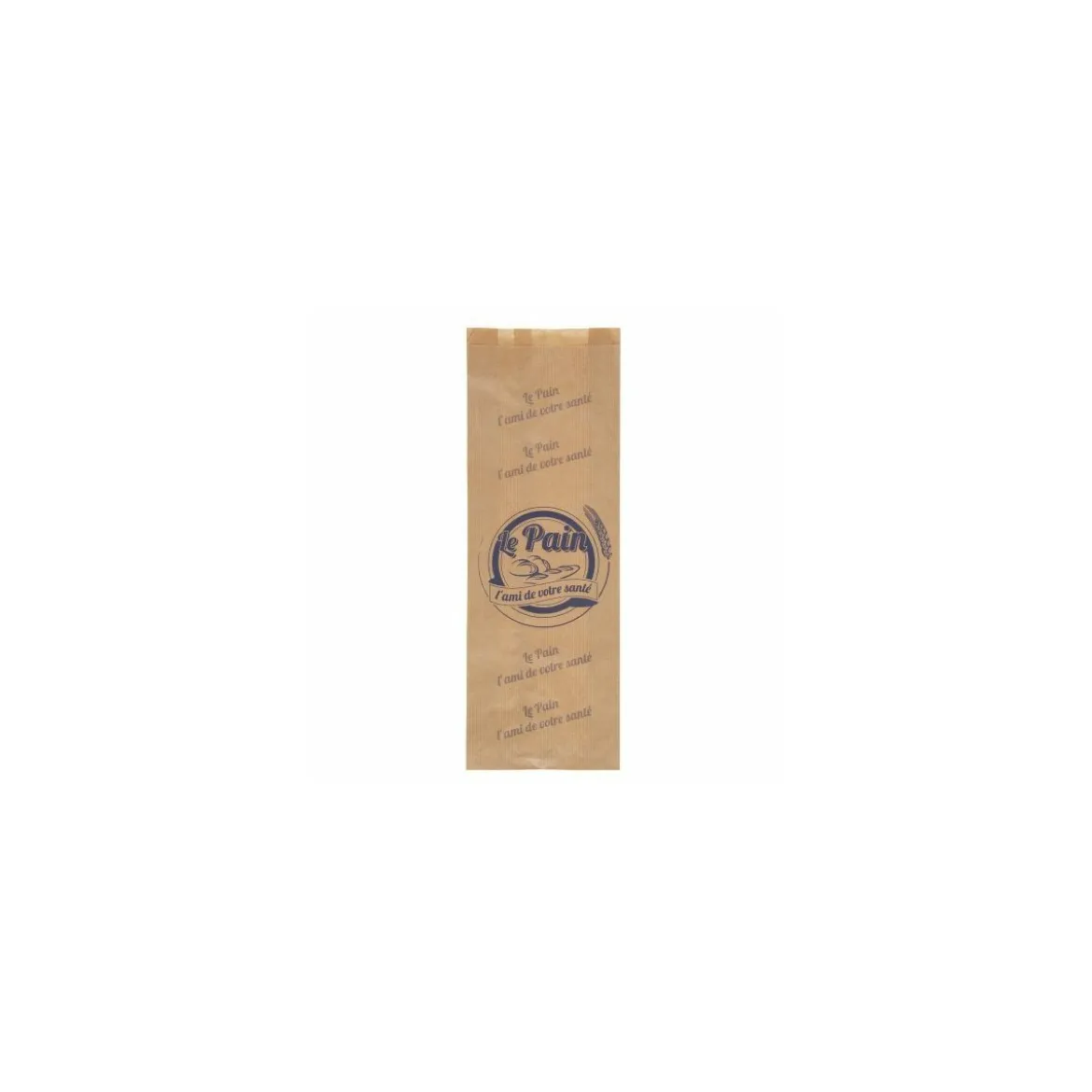 Sac à pain kraft bleu 49 x 17 + 3,5 cm - par 250