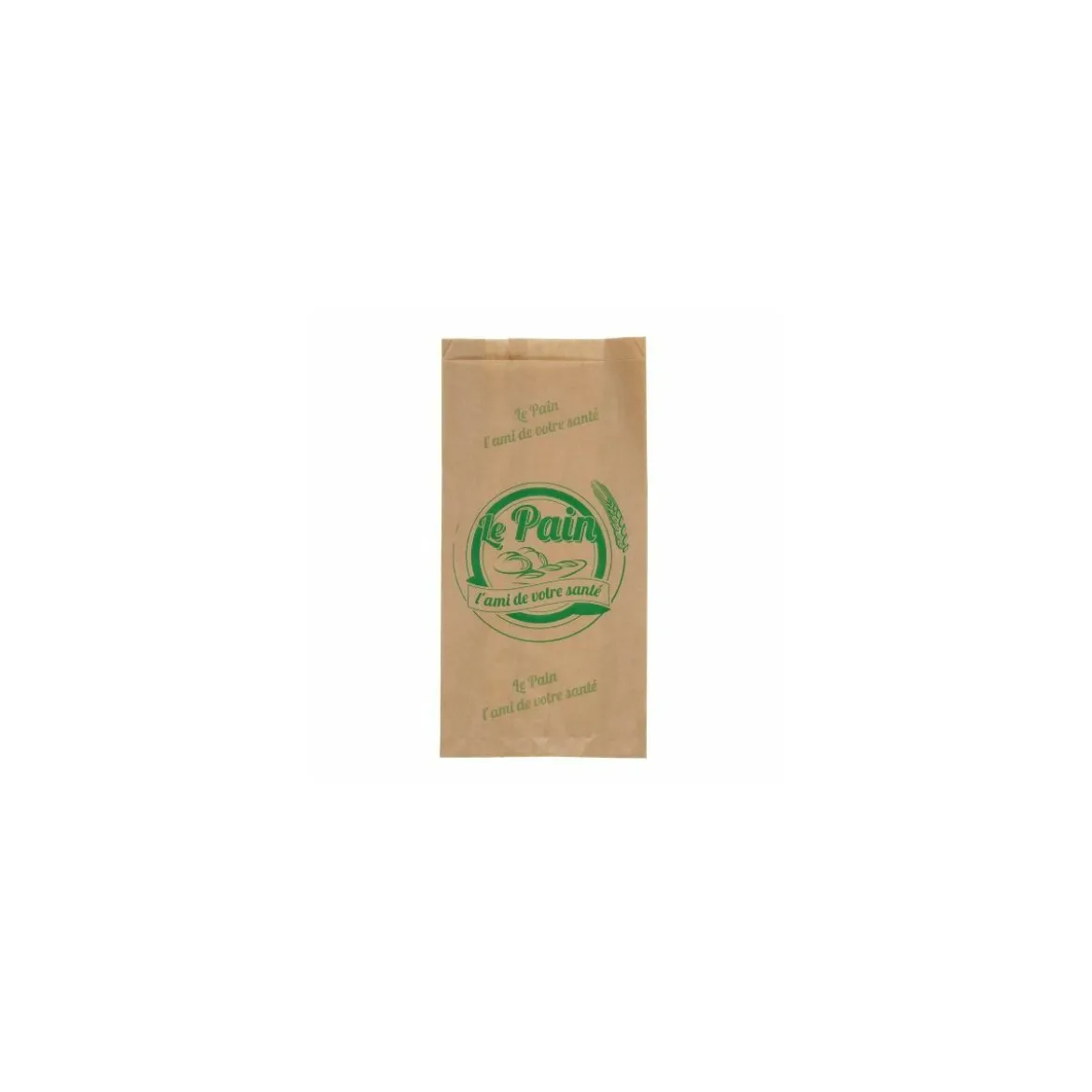 Sac à pain kraft vert 35 x 17 + 3,5 cm - par 250