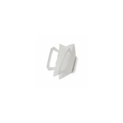 Sac papier kraft blanc à poignées plates 22 + 10 x 28 cm - par 50