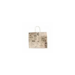 Sac papier kraft brun à poignées torsadées 