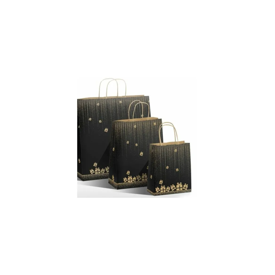 Sac papier kraft à poignées torsadées "Gala" 41 + 14 x 35 cm - par 50