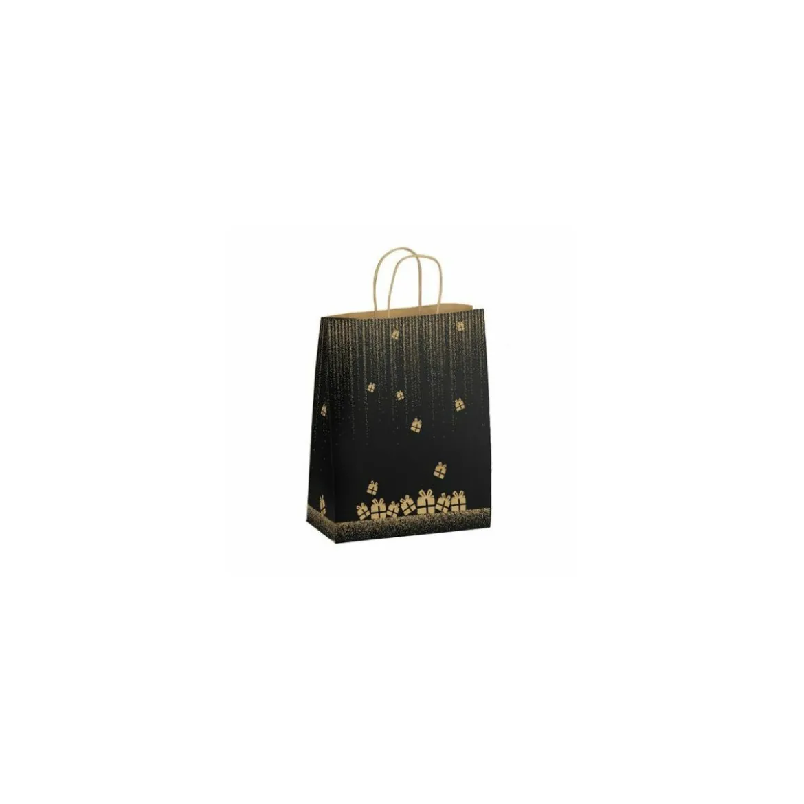 Sac papier kraft à poignées torsadées "Gala" 32 + 12 x 26 cm - par 50