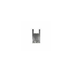 Sac plastique bretelles argent PEBD 50 µ 45 x 26 + 6 cm - par 500