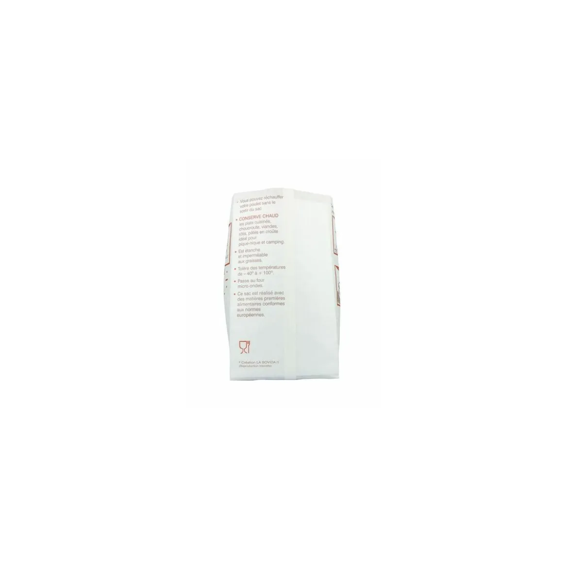 Sac rôtisserie kraft 35,5 x 18 + 9 cm - par 500