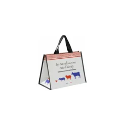 Sac réutilisable PP tissé "La viande comme vous l'aimez" 27 x 36 + 20 cm - par 125