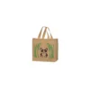 Sac toile de jute panda 37 x 36 + 23 cm - par 25