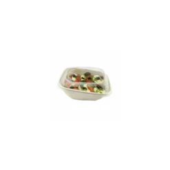 Saladier carré biseauté pulpe de canne 750 ml - par 50