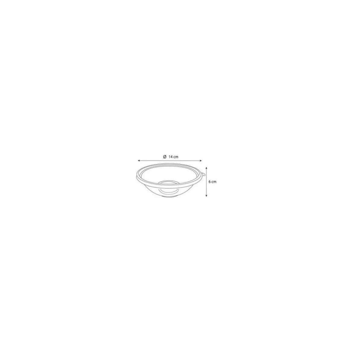 Saladier plastique transparent 14 cm - par 50