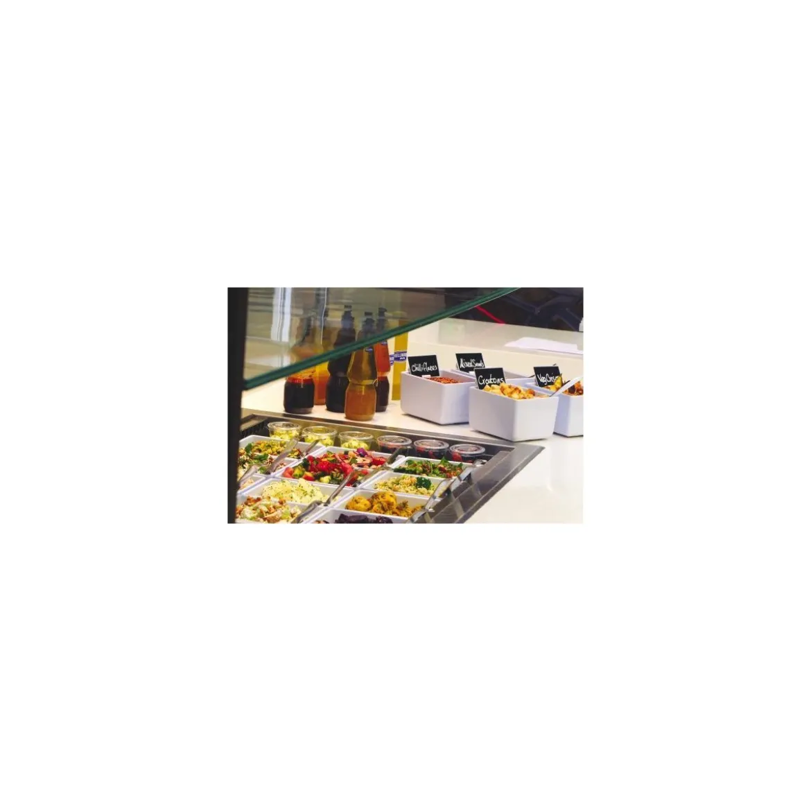 Saladier rectangulaire Chunky Crock mélaminé blanc 2,0 L