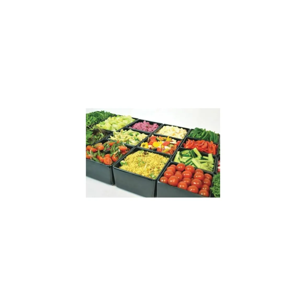 Saladier rectangulaire Chunky Crock mélaminé noir 3,2 L