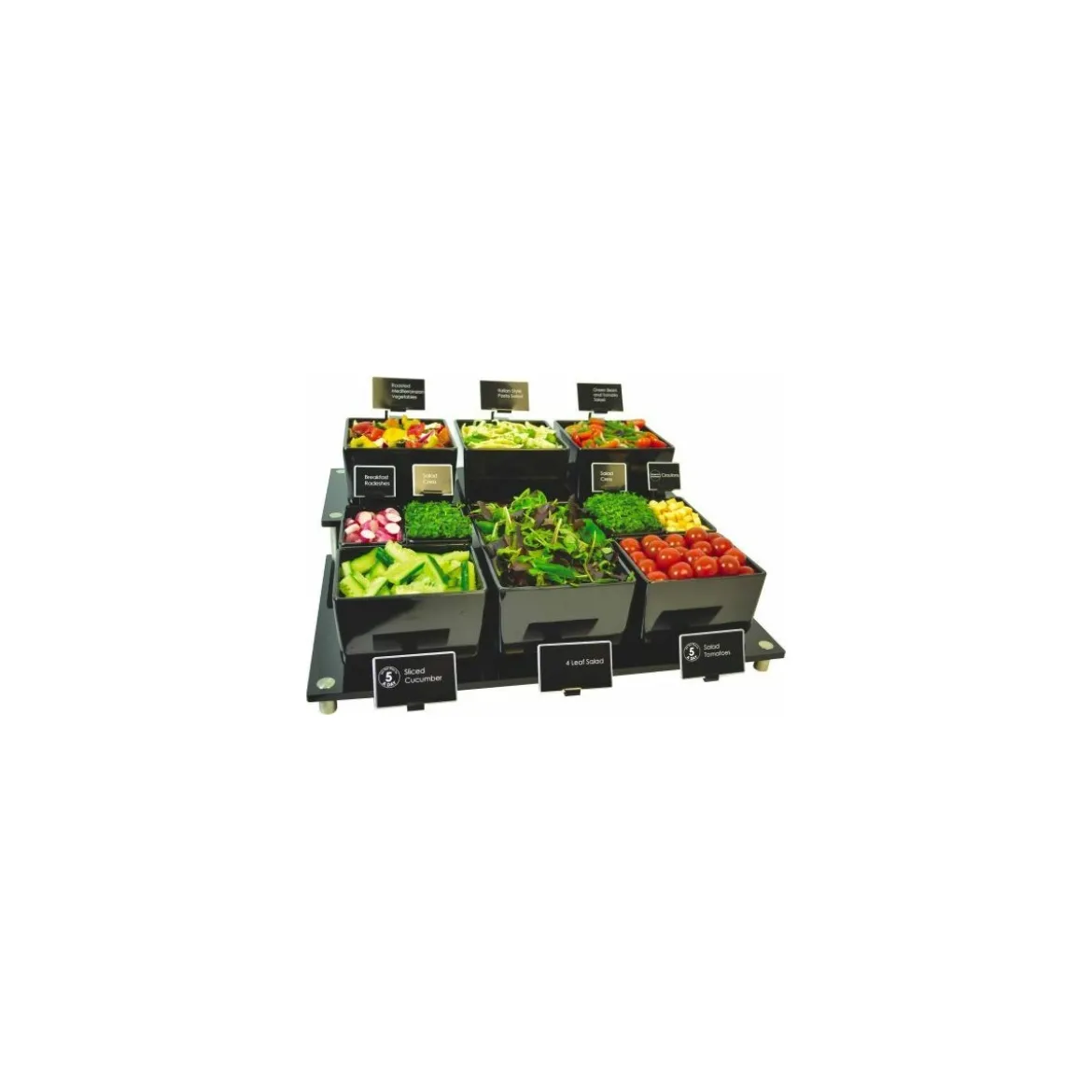 Saladier rectangulaire Chunky Crock mélaminé noir 3,2 L