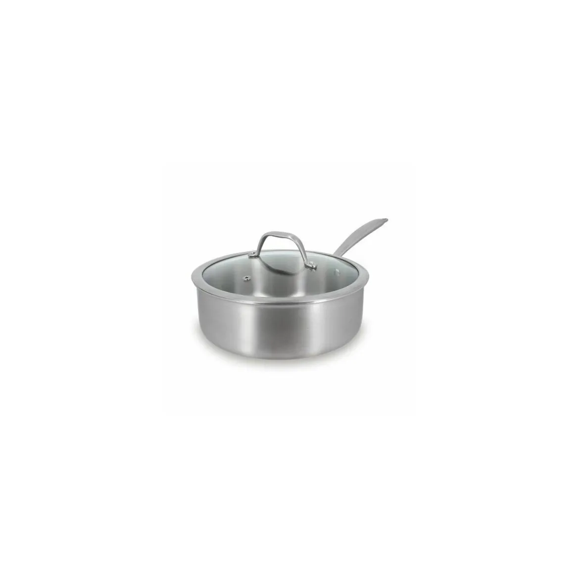 Sauteuse Triply inox avec couvercle en verre 24 cm