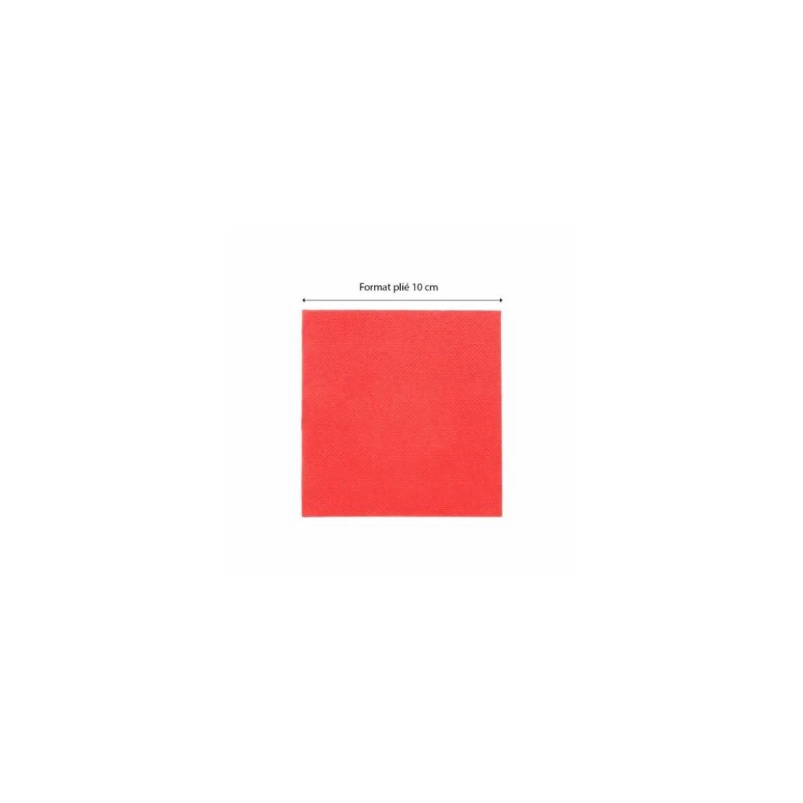 Serviette cocktail double point rouge 20 x 20 cm - par 100