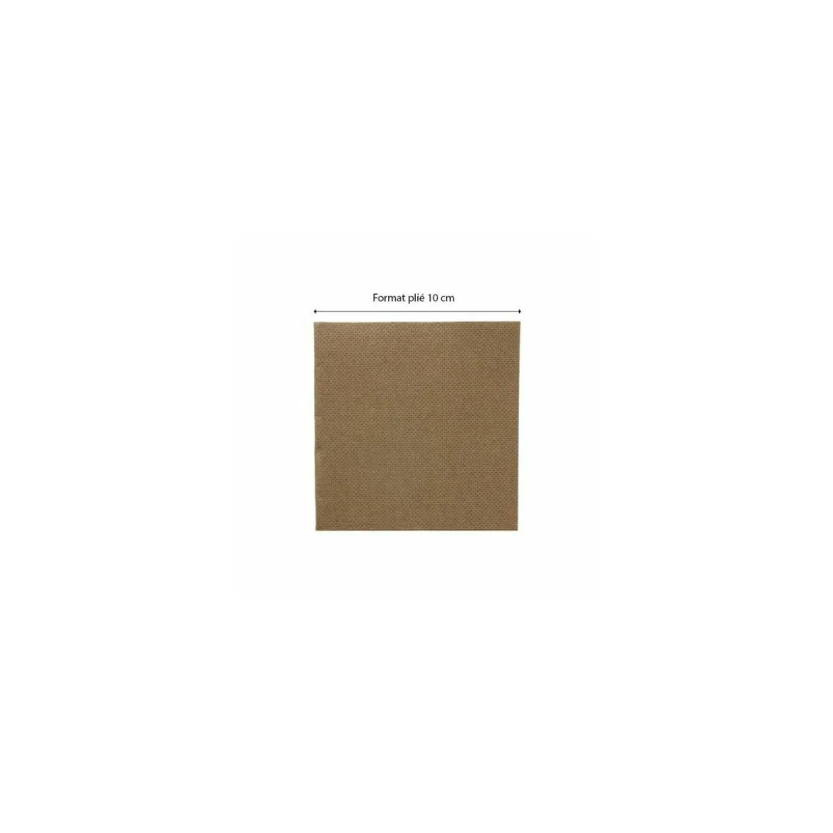 Serviette cocktail double point chocolat 20 x 20 cm - par 100