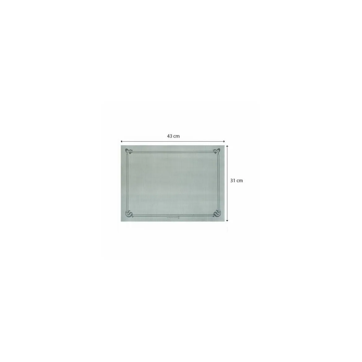 Set de table papier gris 31 x 43 cm - par 500