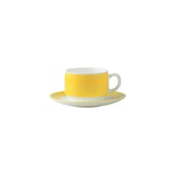 Soucoupe brush jaune ø 14 cm - par 6