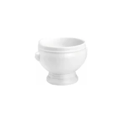 Soupière tête de lion en porcelaine blanche 45 cl