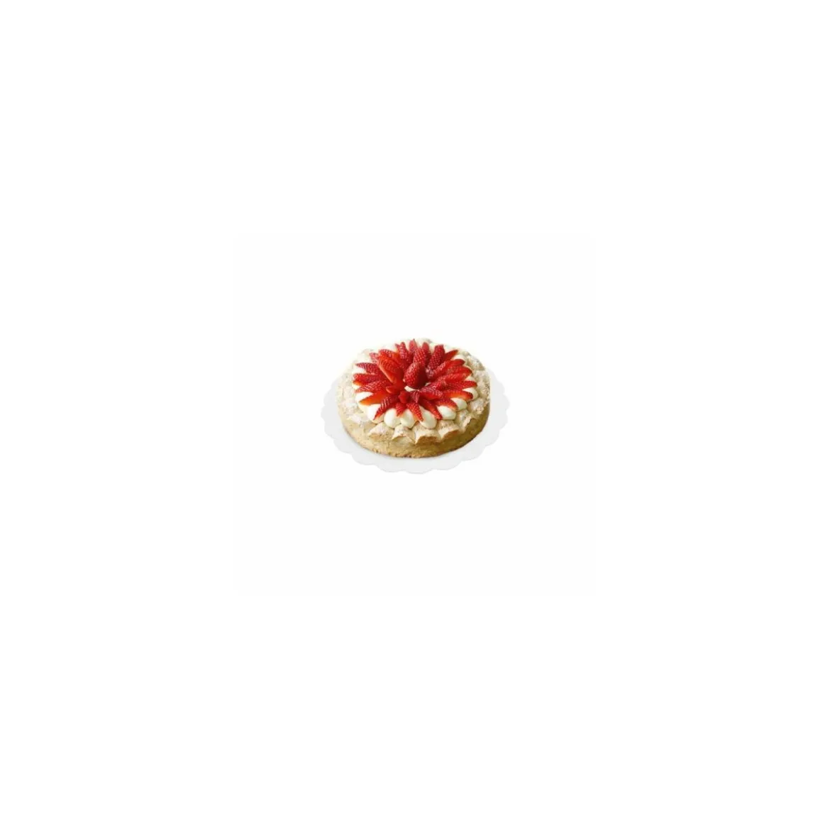 Support carton rond festonné blanc Ø 19 cm - par 250