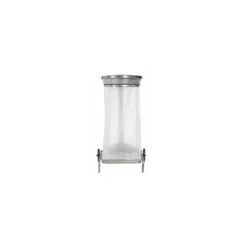 Support sac poubelle 110 L mobile inox à pédale