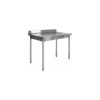 Table inox à dosseret 120 x 70 cm