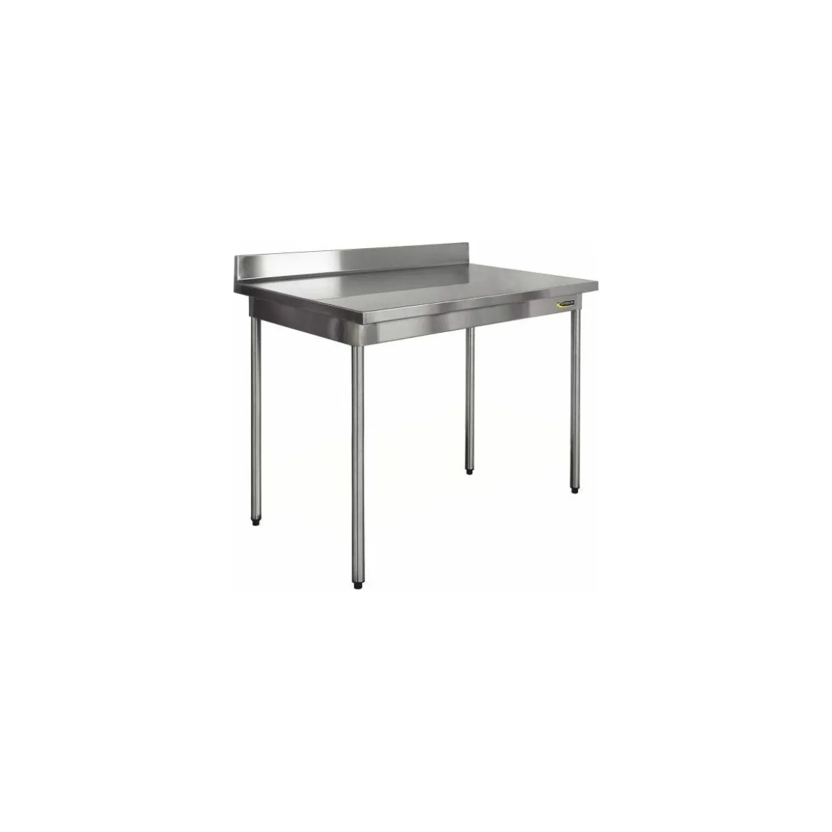 Table inox à dosseret 160 x 70 cm